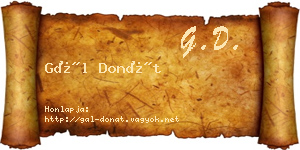 Gál Donát névjegykártya